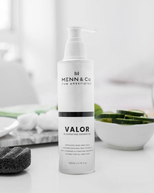 Valor Shower Gel for Men – Deep Cleansing, Exfoliating Body Wash with Fruit Extracts
