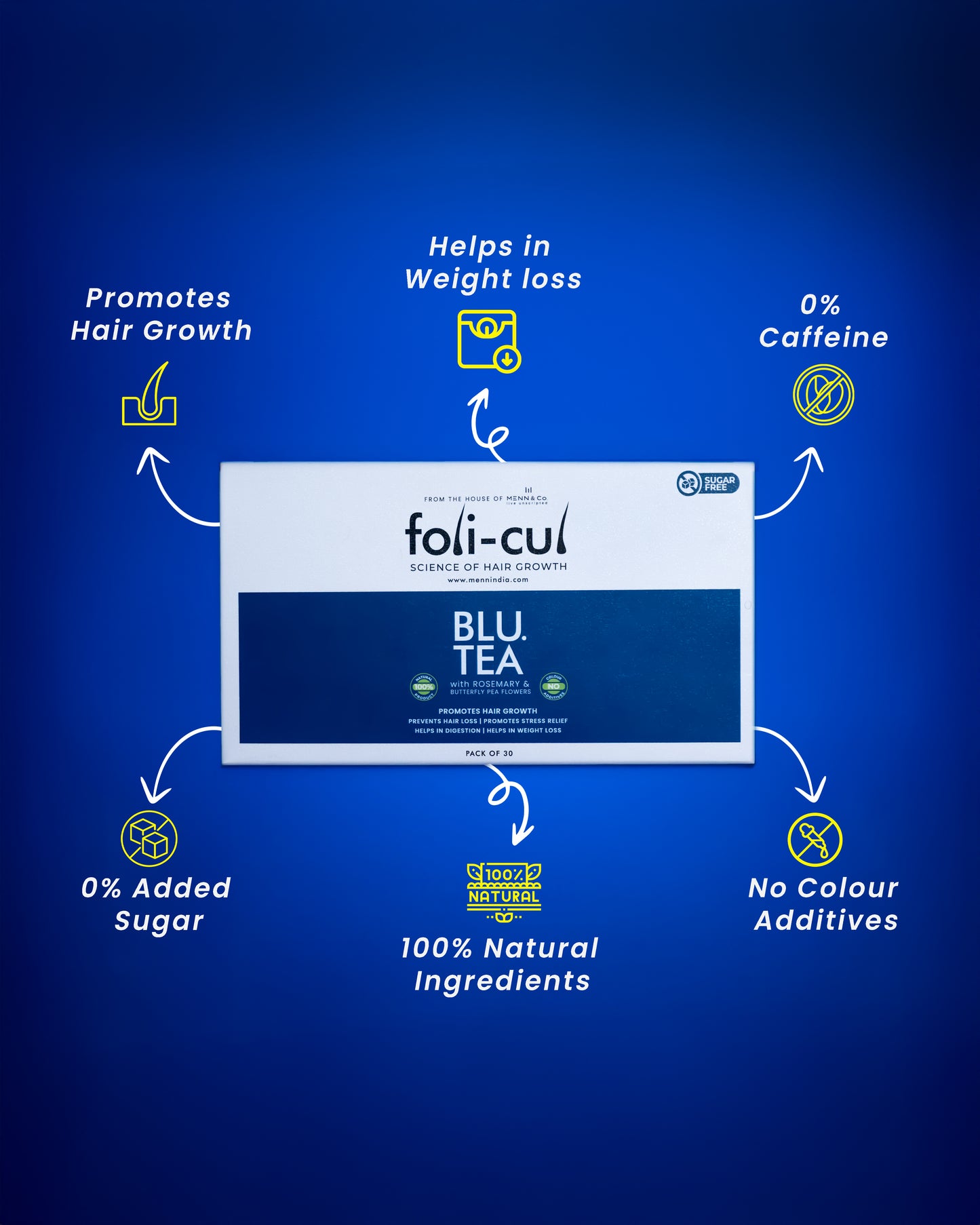 Foli-Cul BLU.TEA – Hair Growth, Weight Loss, and DHT Blocker