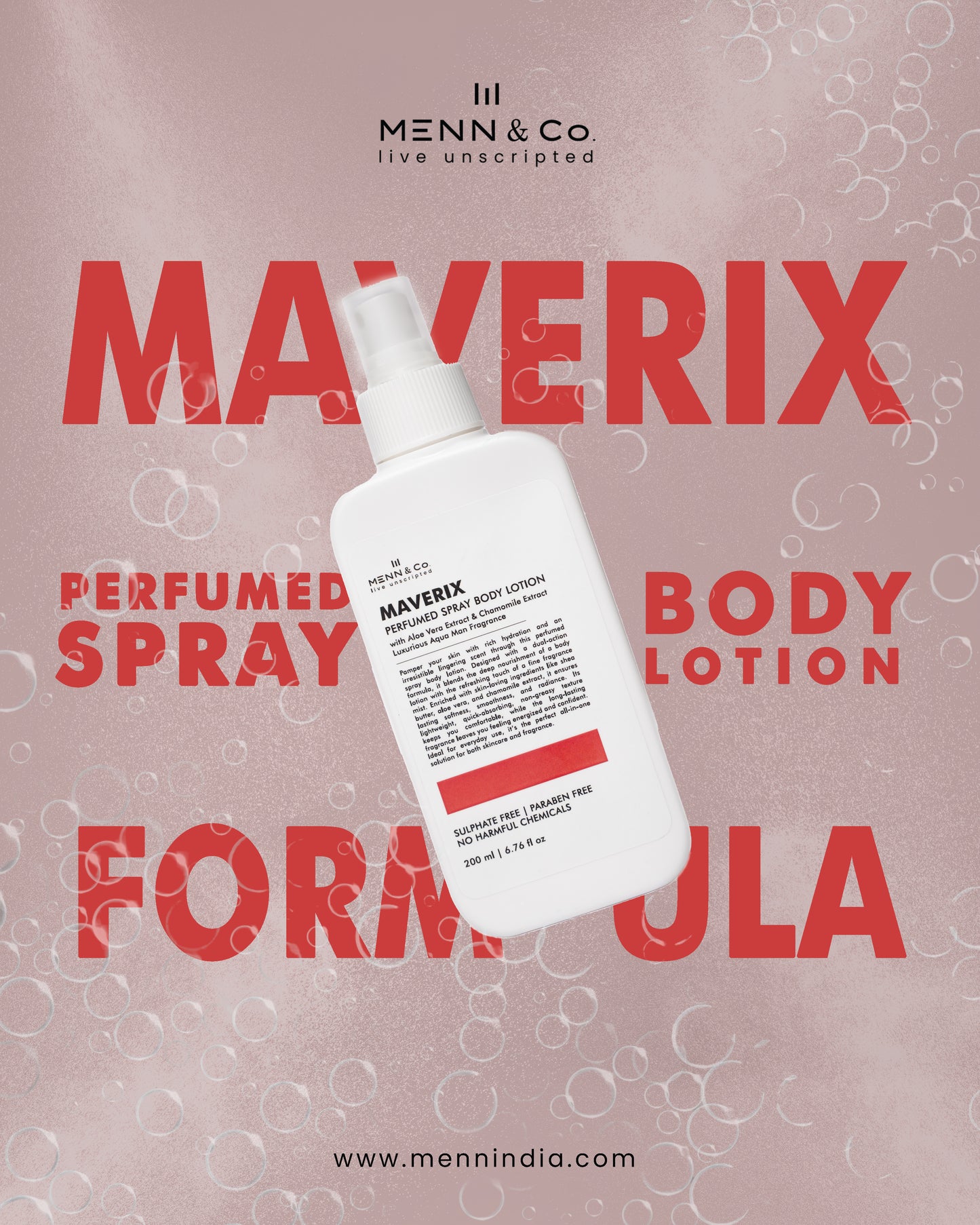Maverix Spray Body Lotion – Shea Butter, Vitamin E & Aloe Vera
