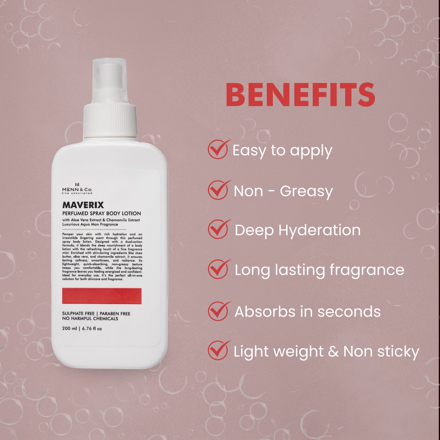 Maverix Spray Body Lotion – Shea Butter, Vitamin E & Aloe Vera