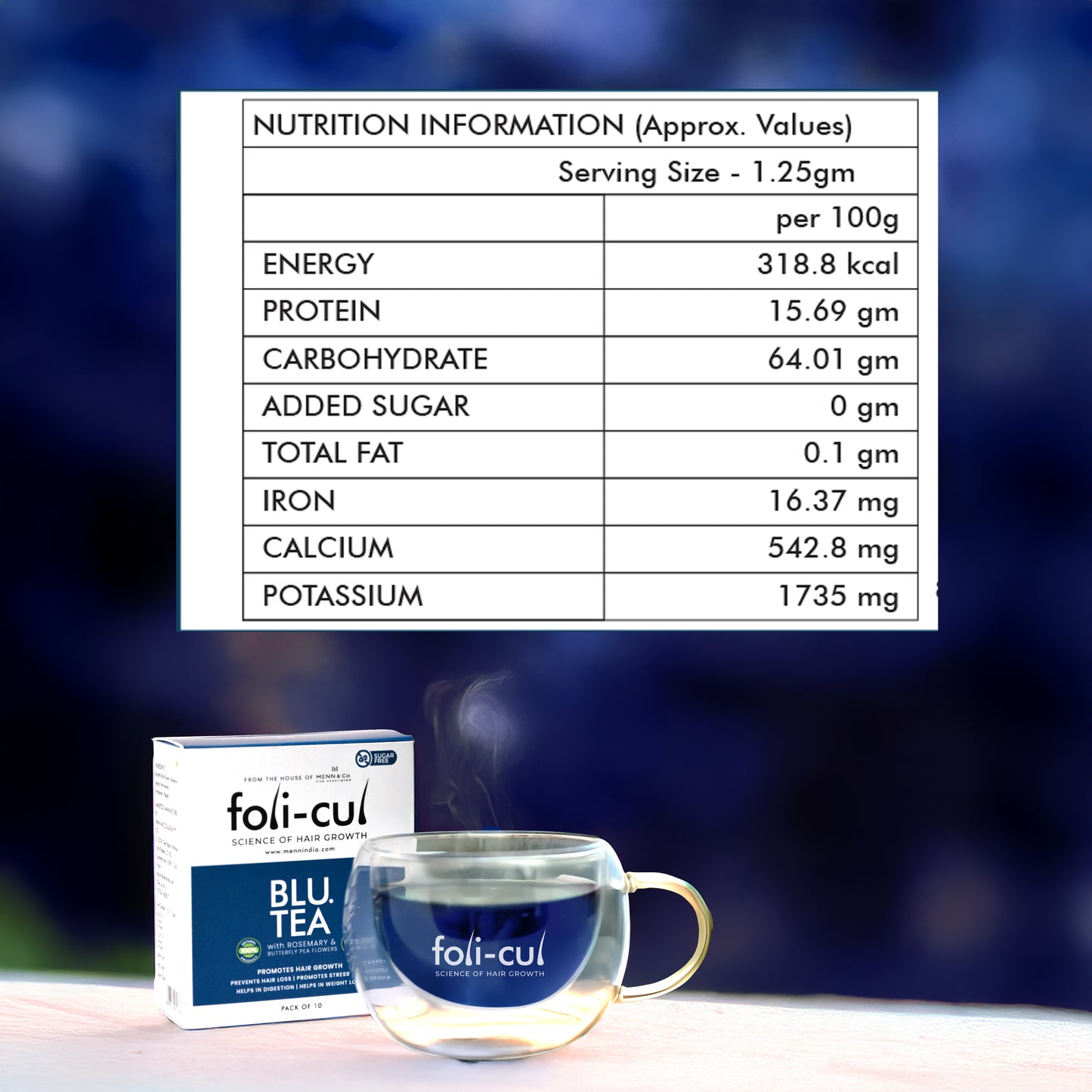 Foli-Cul BLU.TEA – Hair Growth, Weight Loss, and DHT Blocker