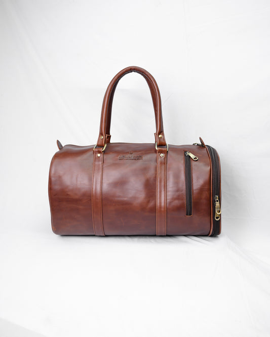 Genuine Leather Gym Bag for Men – Stylish Travel Duffel with Spacious Compartments | Durable & Versatile | GB01