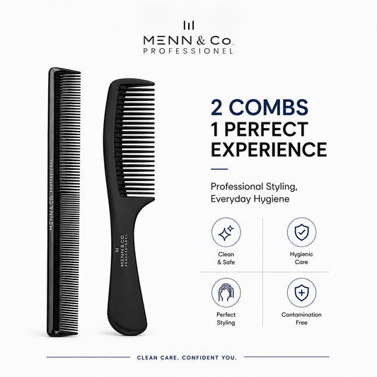 image of 2 combs from menn & co with their qualities specified