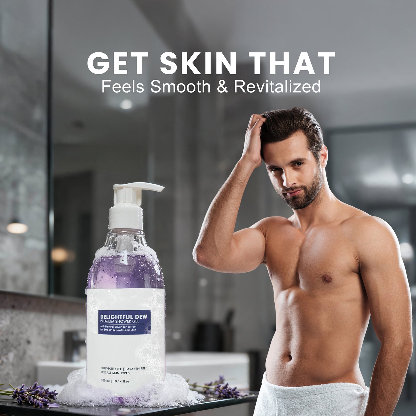 Delightful Dew – Lavender Shower Gel for Men | Soothing & Hydrating Body Wash