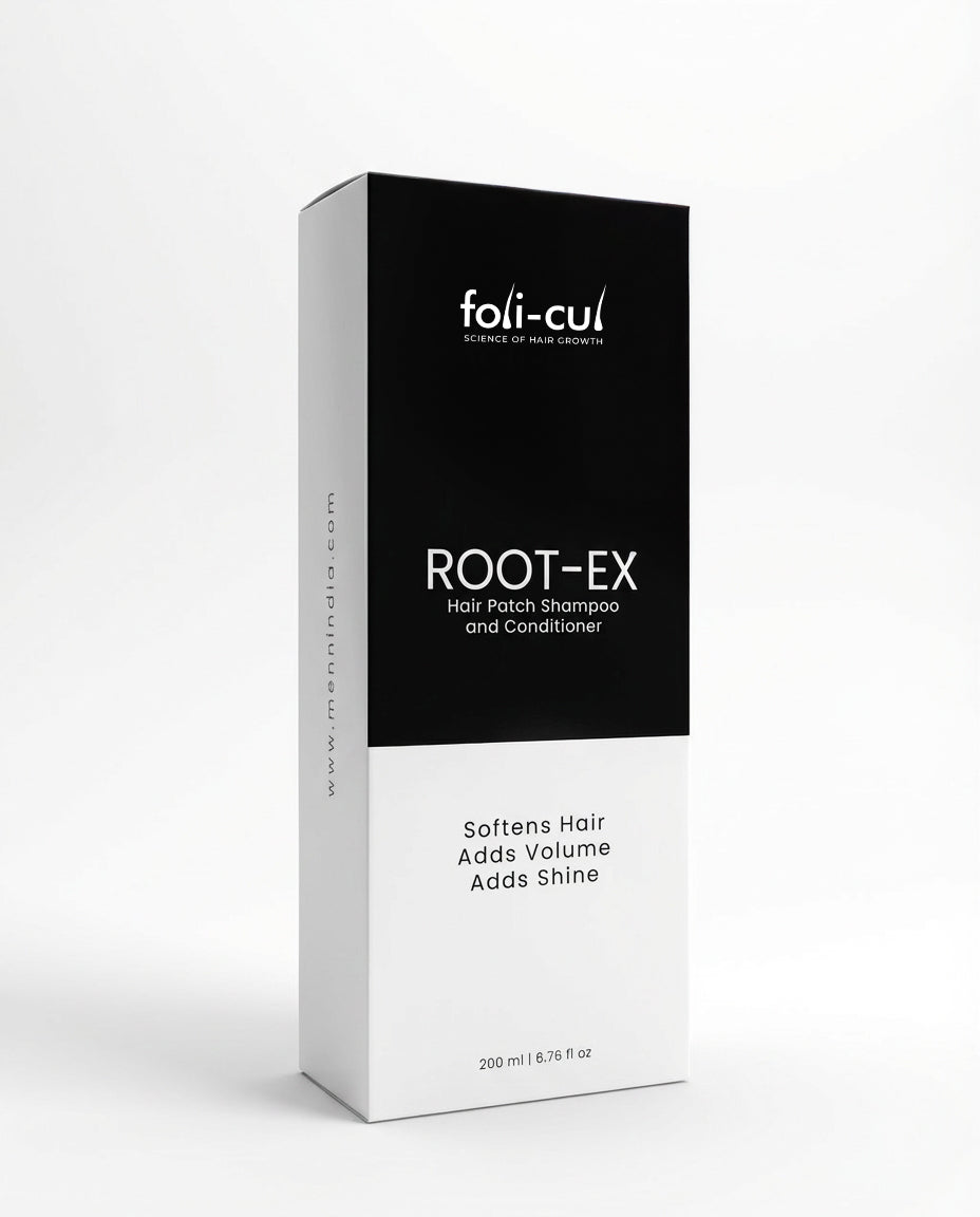 Foli-Cul ROOT-EX Hair Patch Shampoo & Conditioner | Patch-Safe Care by MENN & CO