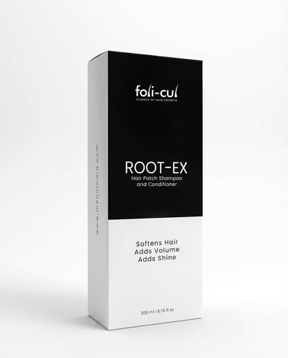 Foli-Cul ROOT-EX Hair Patch Shampoo & Conditioner | Patch-Safe Care by MENN & CO