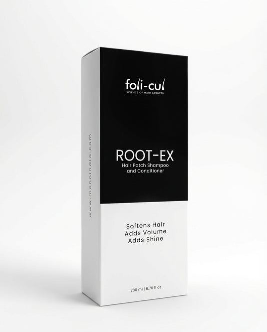 Foli-Cul ROOT-EX Hair Patch Shampoo & Conditioner | Patch-Safe Care by MENN & CO