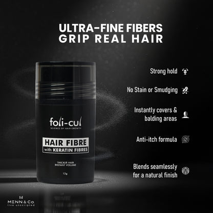 Foli-Cul Keratin Hair Fibre – Instant Volume & Natural Hair Concealer