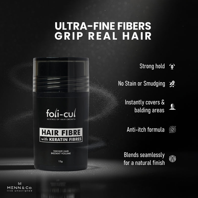 Foli-Cul Keratin Hair Fibre – Instant Volume & Natural Hair Concealer