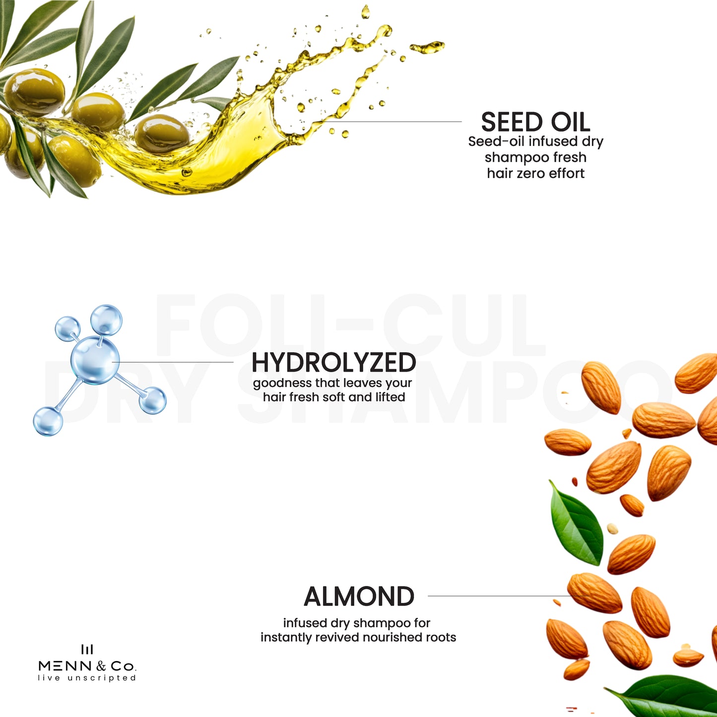 Foli-Cul Natural Dry Shampoo – Instant Oil Control, Volume Boost & Fresh Hair (Benzene-Free)