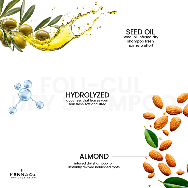 Foli-Cul Natural Dry Shampoo – Instant Oil Control, Volume Boost & Fresh Hair (Benzene-Free)