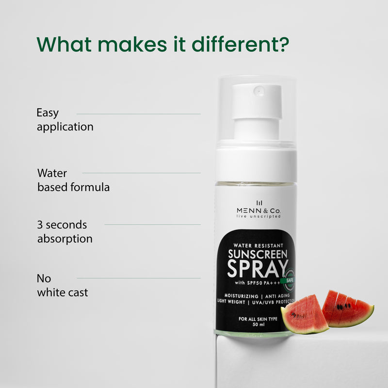 Water Resistant Biphasic Sunscreen Spray with SPF50 PA+++