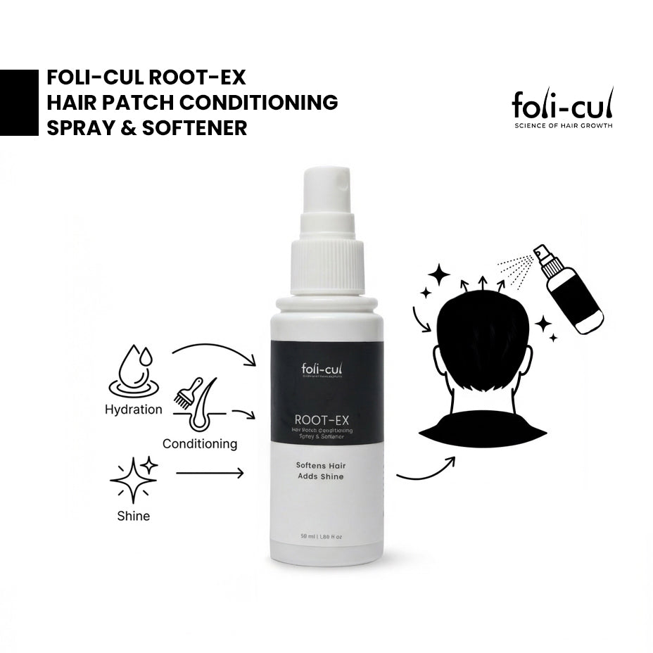 Foli-Cul ROOT-EX Hair Patch Conditioning Spray & Softener | Patch-Safe Care by MENN & CO