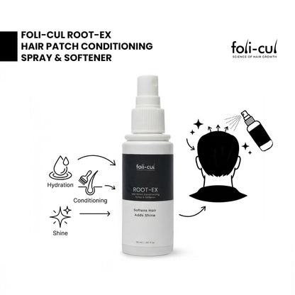 Foli-Cul ROOT-EX Hair Patch Conditioning Spray & Softener | Patch-Safe Care by MENN & CO