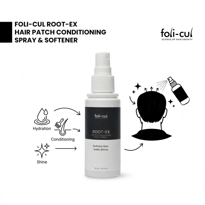 Foli-Cul ROOT-EX Hair Patch Conditioning Spray & Softener | Patch-Safe Care by MENN & CO