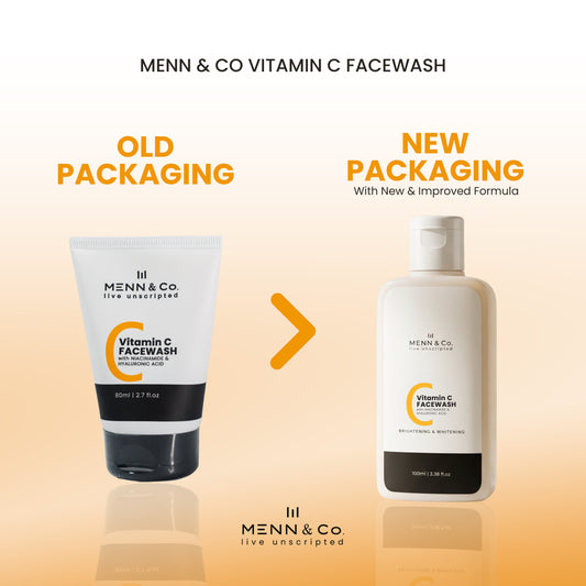 New & Improved Vitamin C Facewash for Men | Brightening & Whitening Cleanser