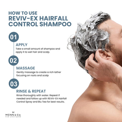 Foli-Cul REVIV-EX Hairfall Control Shampoo – Rosemary, Pea Protein, Jaborandi, Hibiscus & Advanced Peptides