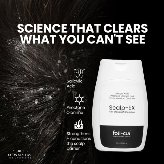 Foli-Cul Scalp-EX Anti-Dandruff Shampoo for Men | Salicylic Acid + Piroctone Olamine