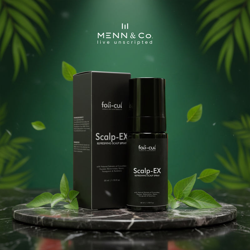 Foli-Cul Scalp-EX Refreshing Scalp Spray for Men | Anti-Dandruff & Itch Relief