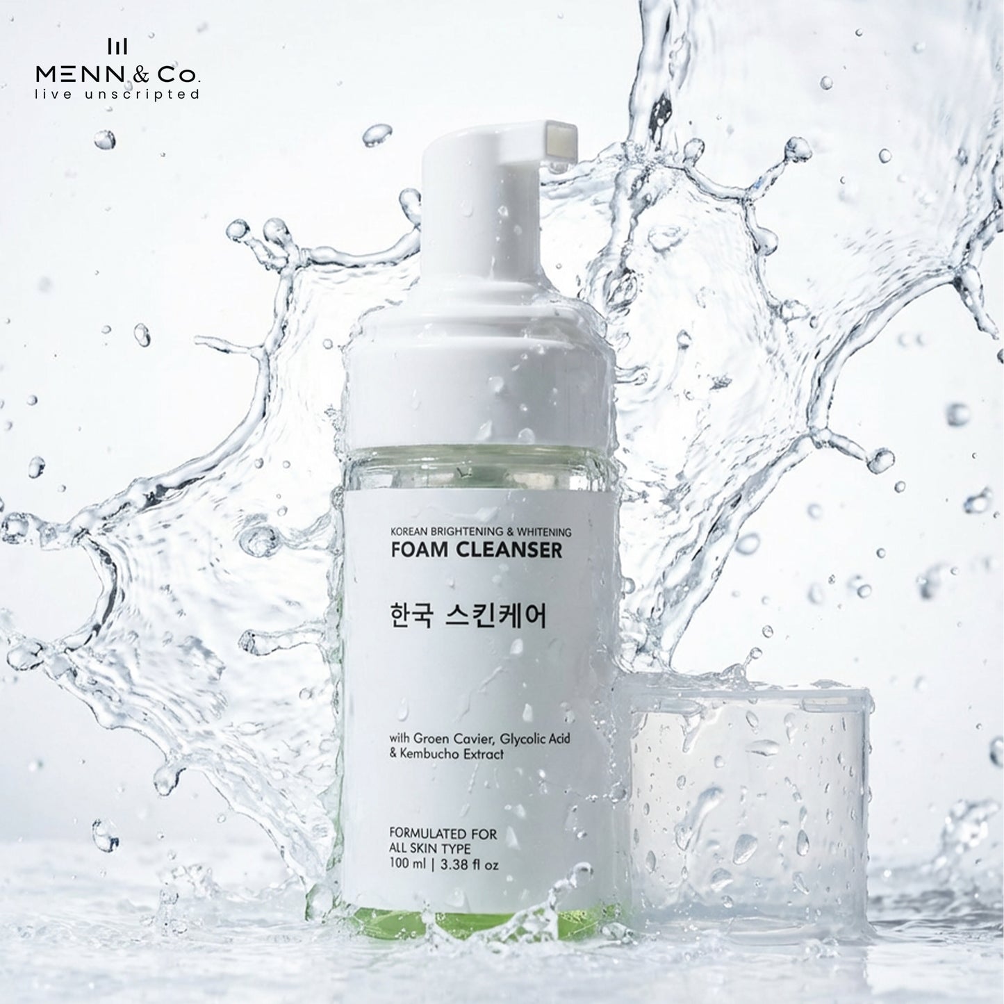 Korean Brightening & Whitening Foam Cleanser for Men
