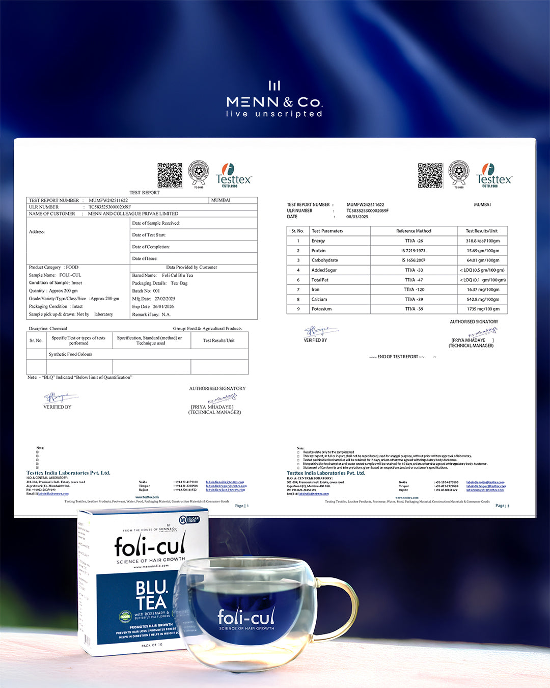 Foli-Cul BLU.TEA – Hair Growth, Weight Loss, and DHT Blocker