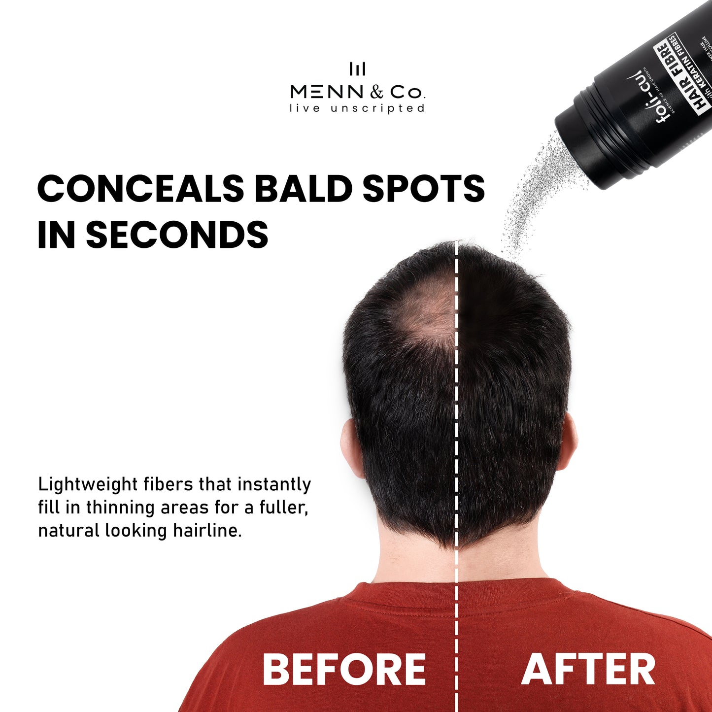 Foli-Cul Keratin Hair Fibre – Instant Volume & Natural Hair Concealer