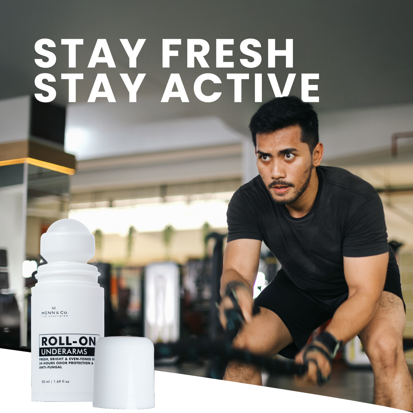 Underarms Roll-On – Sweat & Odor Control with Charcoal, Cucumber & Licorice Extract