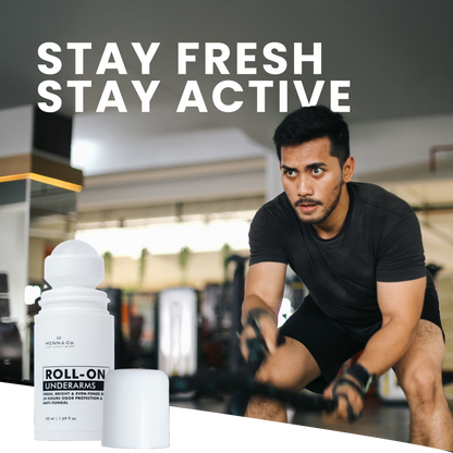 Underarms Roll-On – Sweat & Odor Control with Charcoal, Cucumber & Licorice Extract