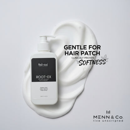 Foli-Cul ROOT-EX Hair Patch Shampoo & Conditioner | Patch-Safe Care by MENN & CO