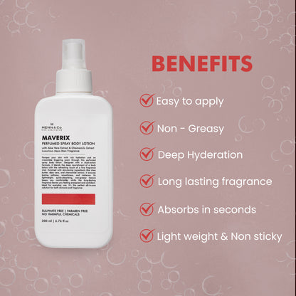Maverix Spray Body Lotion – Shea Butter, Vitamin E & Aloe Vera