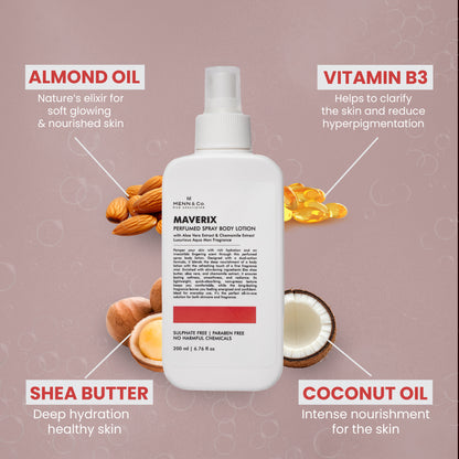 Maverix Spray Body Lotion – Shea Butter, Vitamin E & Aloe Vera