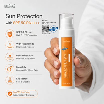 sunscreen gel for men spf 50 pa ++++