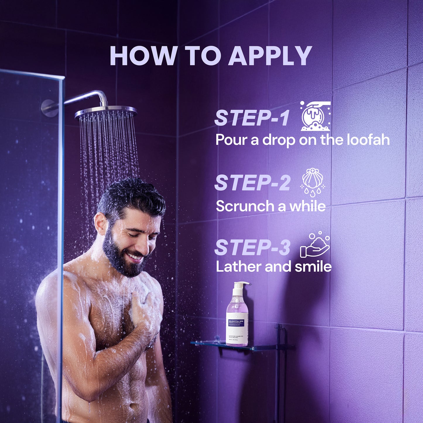 Delightful Dew – Lavender Shower Gel for Men | Soothing & Hydrating Body Wash