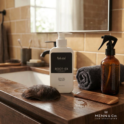 Foli-Cul ROOT-EX Hair Patch Shampoo & Conditioner | Patch-Safe Care by MENN & CO