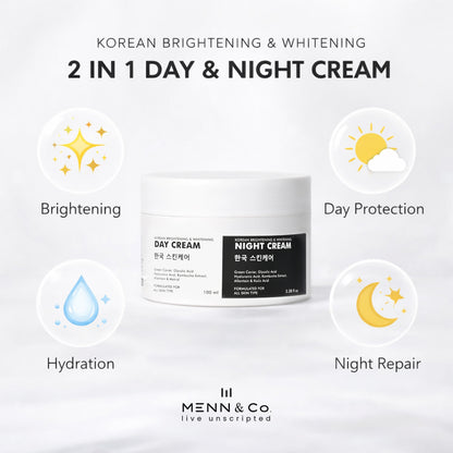 2-in-1 Day & Night Cream for Men | Korean Brightening Cream