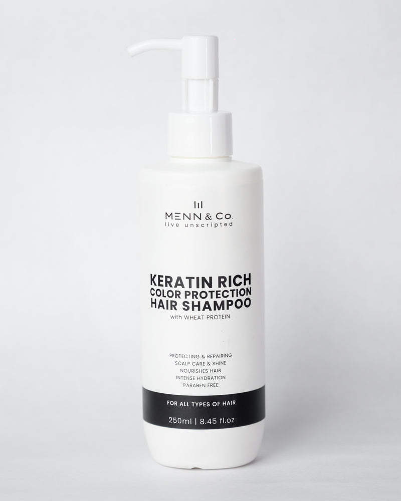 Keratin Rich Shampoo for Men – Color Protection, Hair Strength & Frizz Control | Paraben-Free Formula