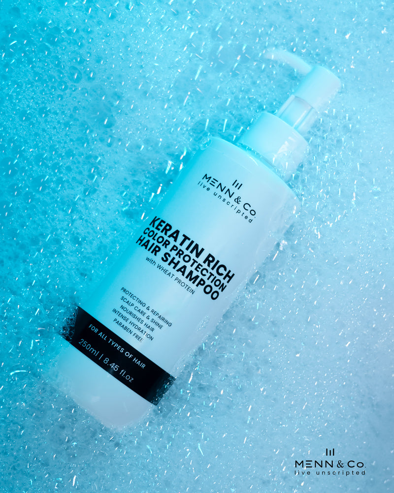 Keratin Rich Shampoo for Men – Color Protection, Hair Strength & Frizz Control | Paraben-Free Formula