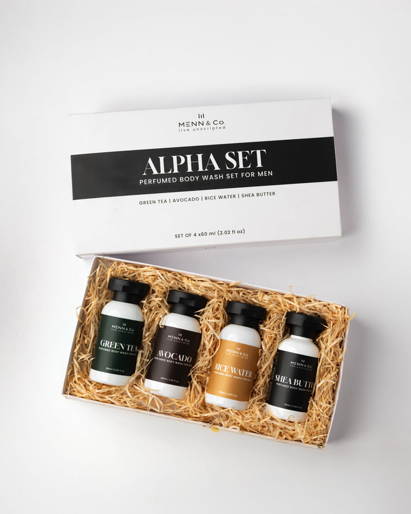 Alpha Set Perfumed Body Wash Combo – Green Tea, Avocado, Rice Water & Shea Butter