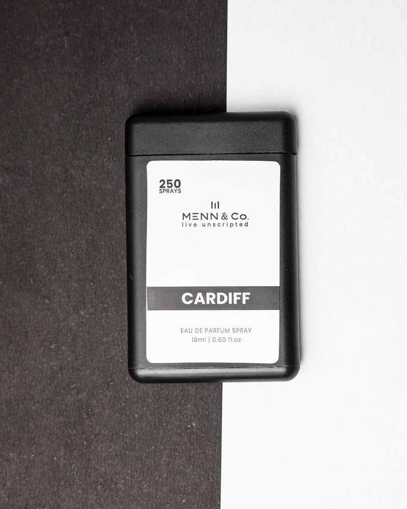 Cardiff Pocket Perfume for Men – Spicy, Woody & Long-Lasting Scent with Blood Mandarin, Cinnamon & Amber