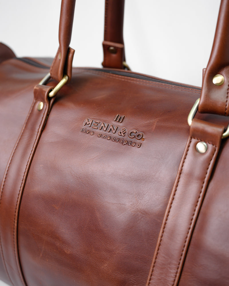 Genuine Leather Gym Bag for Men – Stylish Travel Duffel with Spacious Compartments | Durable & Versatile | GB01