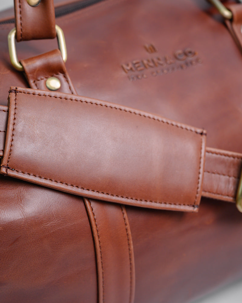 Genuine Leather Gym Bag for Men – Stylish Travel Duffel with Spacious Compartments | Durable & Versatile | GB01