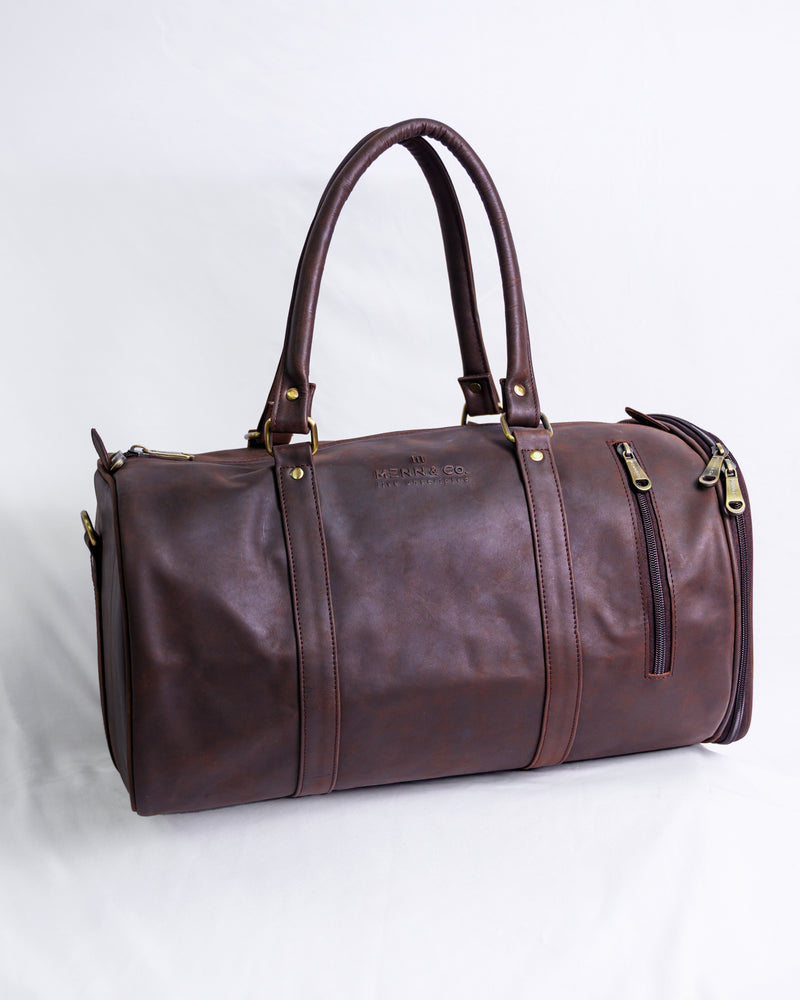 Genuine Leather Gym Bag for Men – Stylish Travel Duffel with Spacious Compartments | Durable & Versatile | GB01