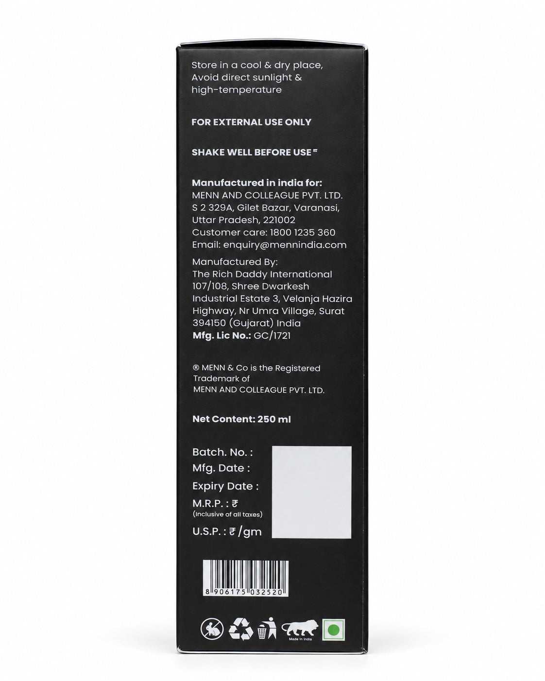 Foli-cul Protein rich care shampoo back image.