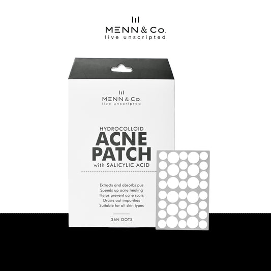 Menn & Co hydrocolloid acne patch packaging on a white background
