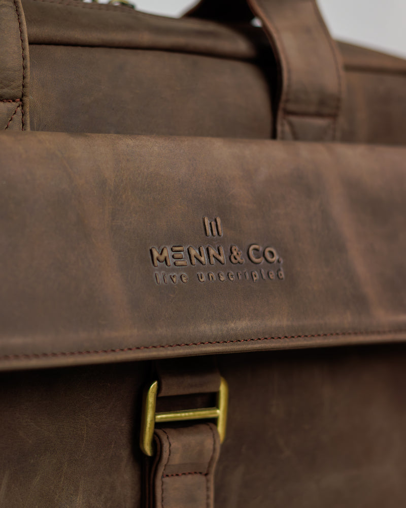 Genuine Leather Laptop Bag for Men – Premium Office & Travel Messenger with Padded Compartment | Stylish & Durable | LB02