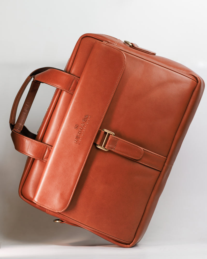 Genuine Leather Laptop Bag for Men – Premium Office & Travel Messenger with Padded Compartment | Stylish & Durable | LB02