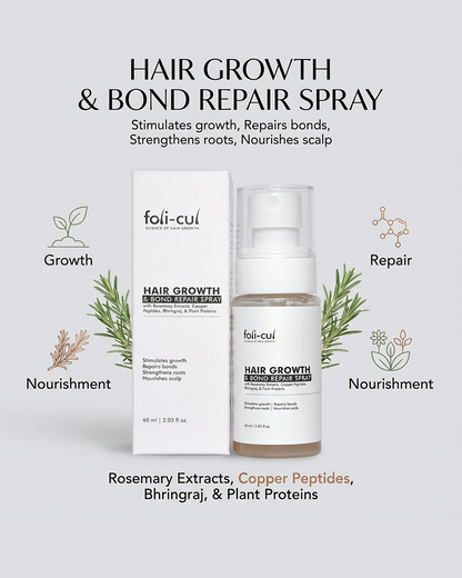 Foli-Cul Hair Growth & Bond Repair Spray for Men | Stronger, Thicker Hair
