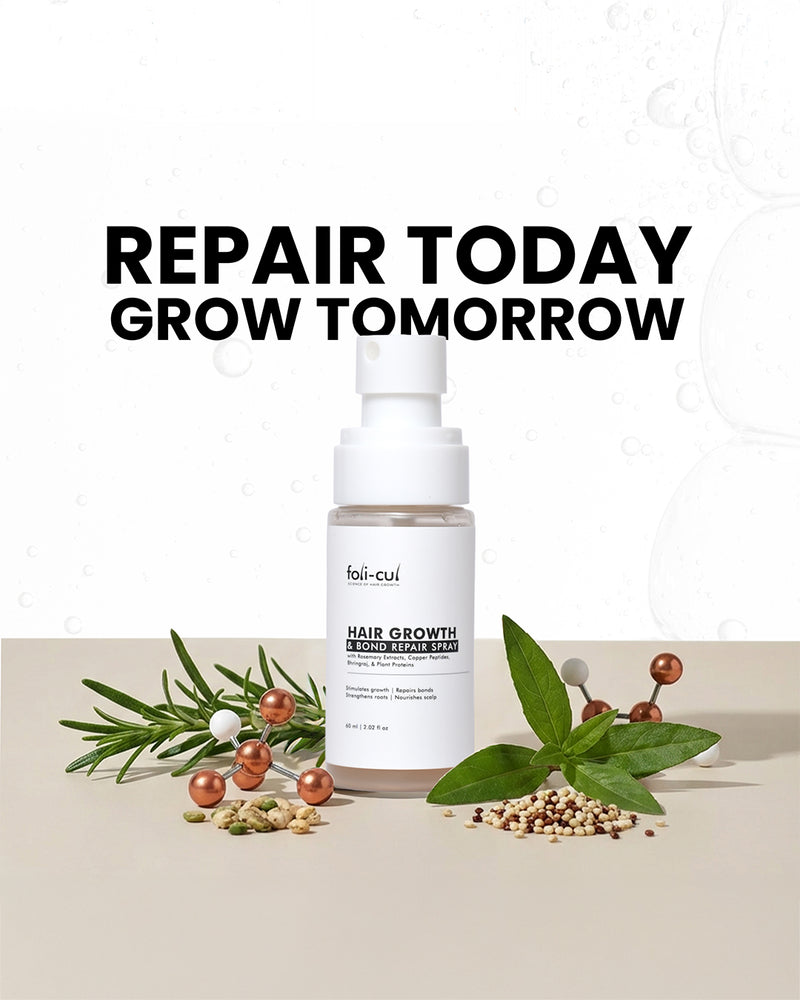 Foli-Cul Hair Growth & Bond Repair Spray for Men | Stronger, Thicker Hair